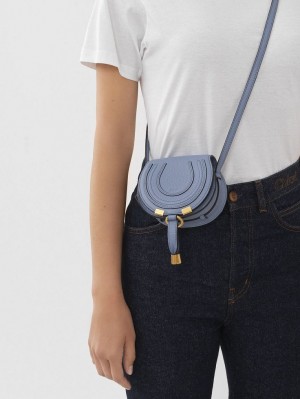 Chloe Marcie Nano Saddle Mini Çanta Koyu Mavi | CHE-SR13678