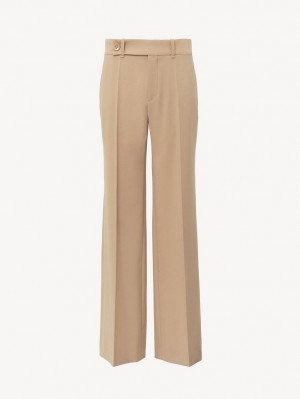 Chloe Signature Düz Pantolon Kahverengi | CHE-SR13998