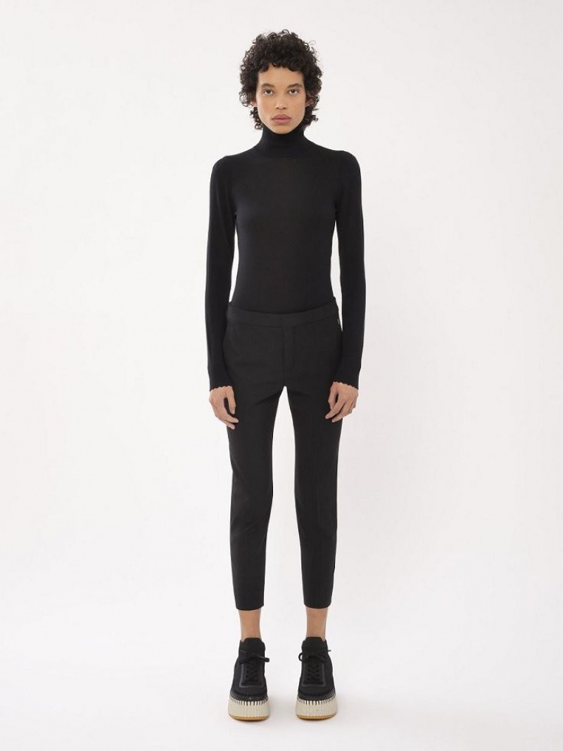 Chloe Cropped Cigarette Takım Elbise Siyah | CHE-SR14034