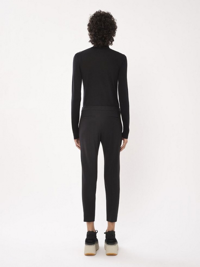 Chloe Cropped Cigarette Takım Elbise Siyah | CHE-SR14034