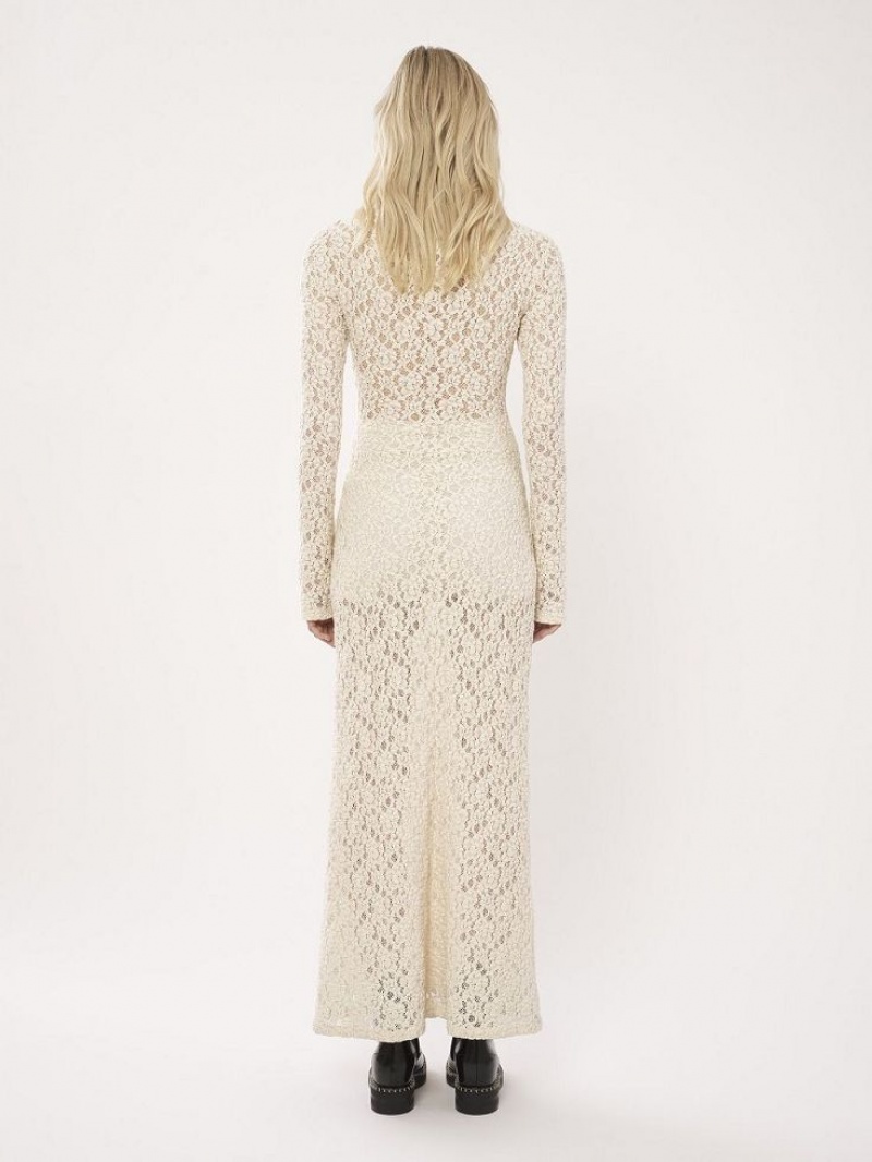 Chloe Fitted Maxi Elbise Beyaz | CHE-SR13863