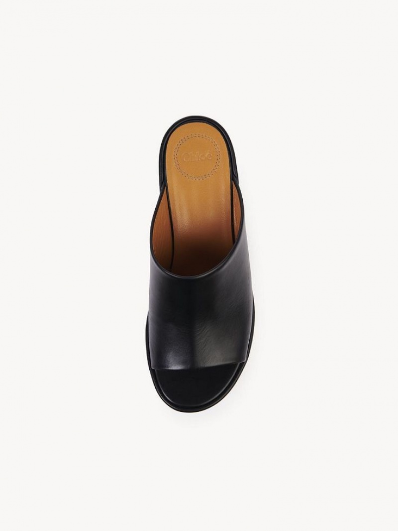 Chloe Oli Platform Mule Siyah | CHE-SR14156