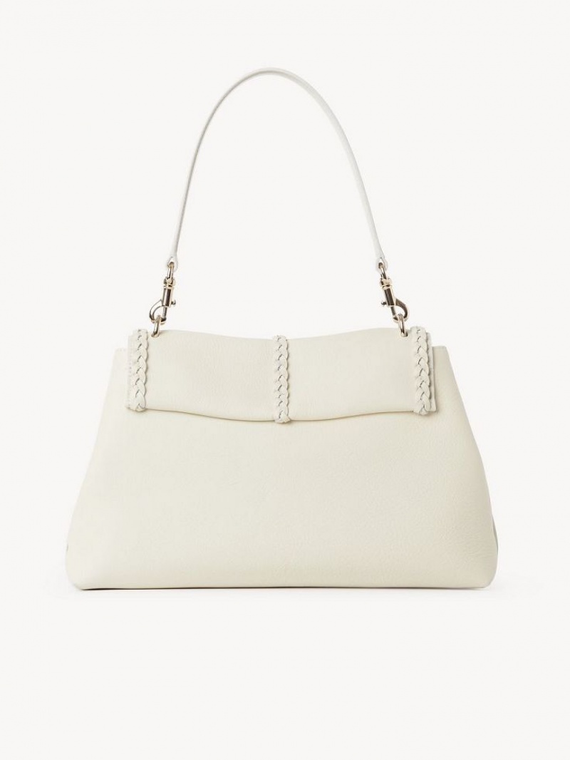 Chloe Penelope Medium Soft Omuz Çantası Beyaz | CHE-SR13426